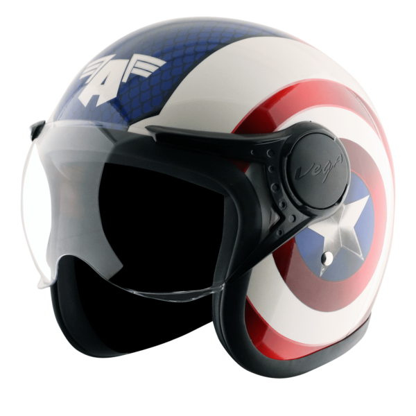 Jet Marvel Captain America Edition Helmet - Image 2